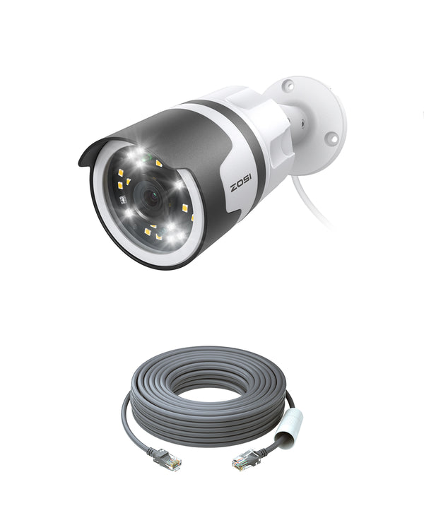 C190 5MP Add-on PoE Camera + 60ft Ethernet Cable