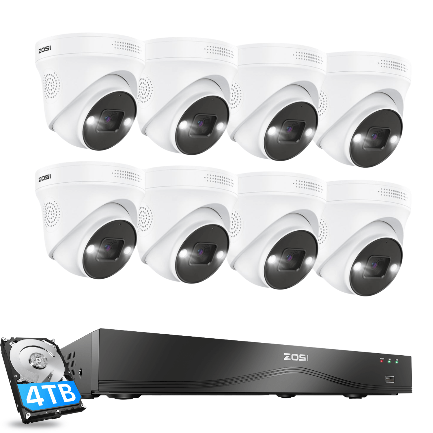 C225 4K 16CH PoE Security System | 32-Camera Capable NVR Dual Disk