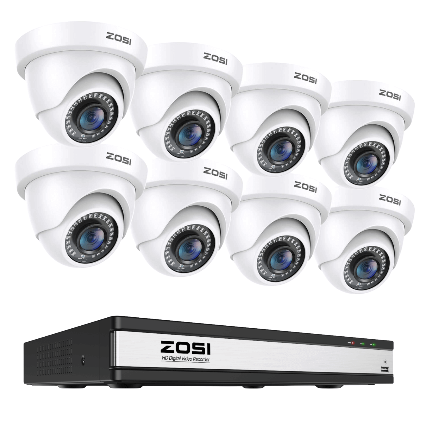 C419 1080p 16CH HD-TVI Security Camera System 2TB HDD ZOSI Official