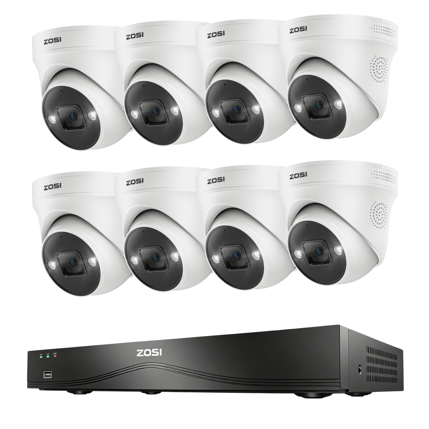 C225 4K 16CH PoE Security System with Max. 16pcs 4K Dome Cameras