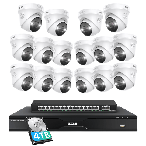 C225 32 Channel 4K PoE Security Camera System for Business + Up To 16TB HDD