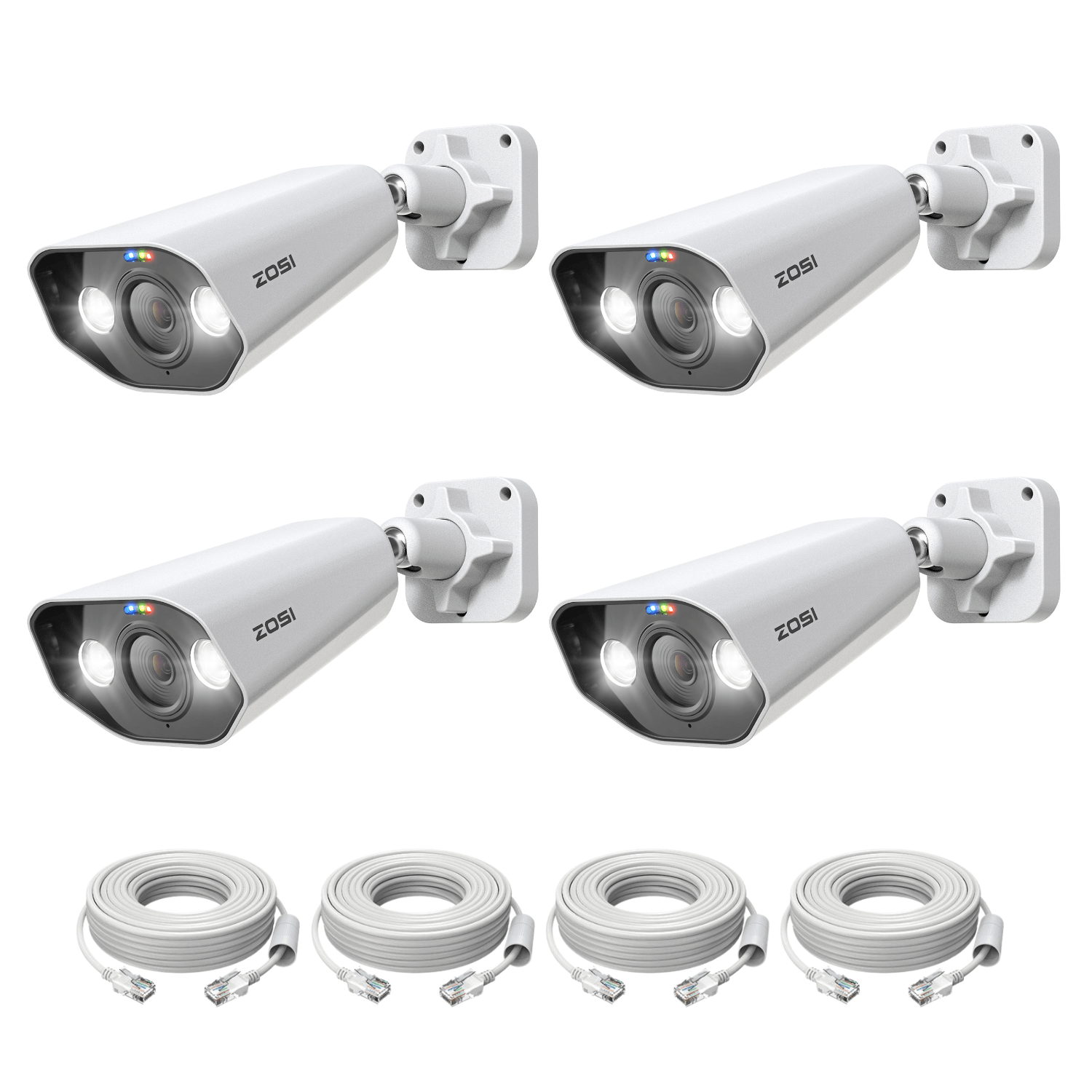 C182 4K Active Deterrence PoE Camera | Red & Blue Flashing Light
