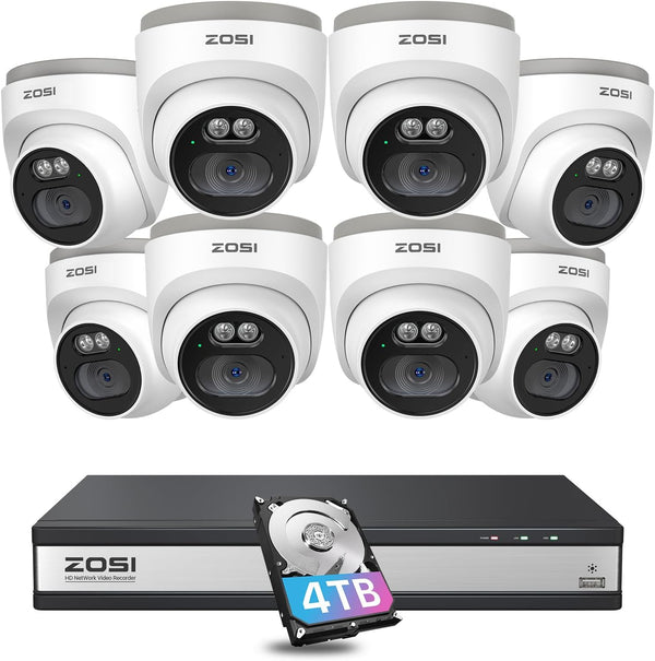 C220 4MP Security Camera System + 4K 16 Channel PoE NVR + 4TB Hard Drive