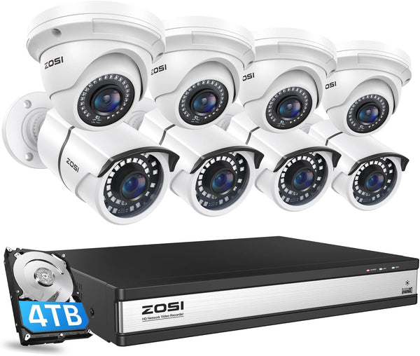 C428/C261 5MP PoE Security Camera System + 4TB Hard Drive