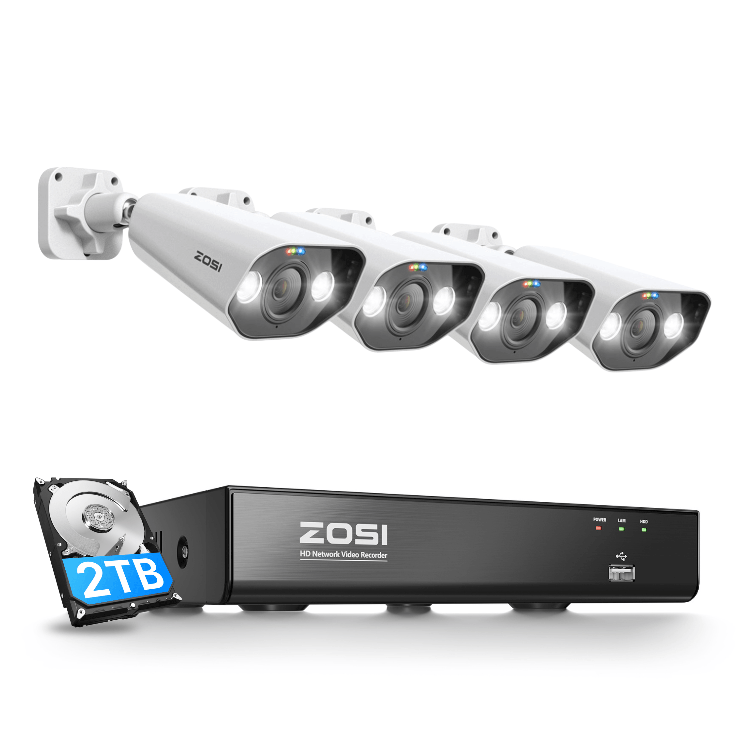 C182 4K Active Deterrence PoE Security System | 8CH NVR & Bullet C182 4K Active Deterrence PoE Security System | 8CH NVR & Bullet