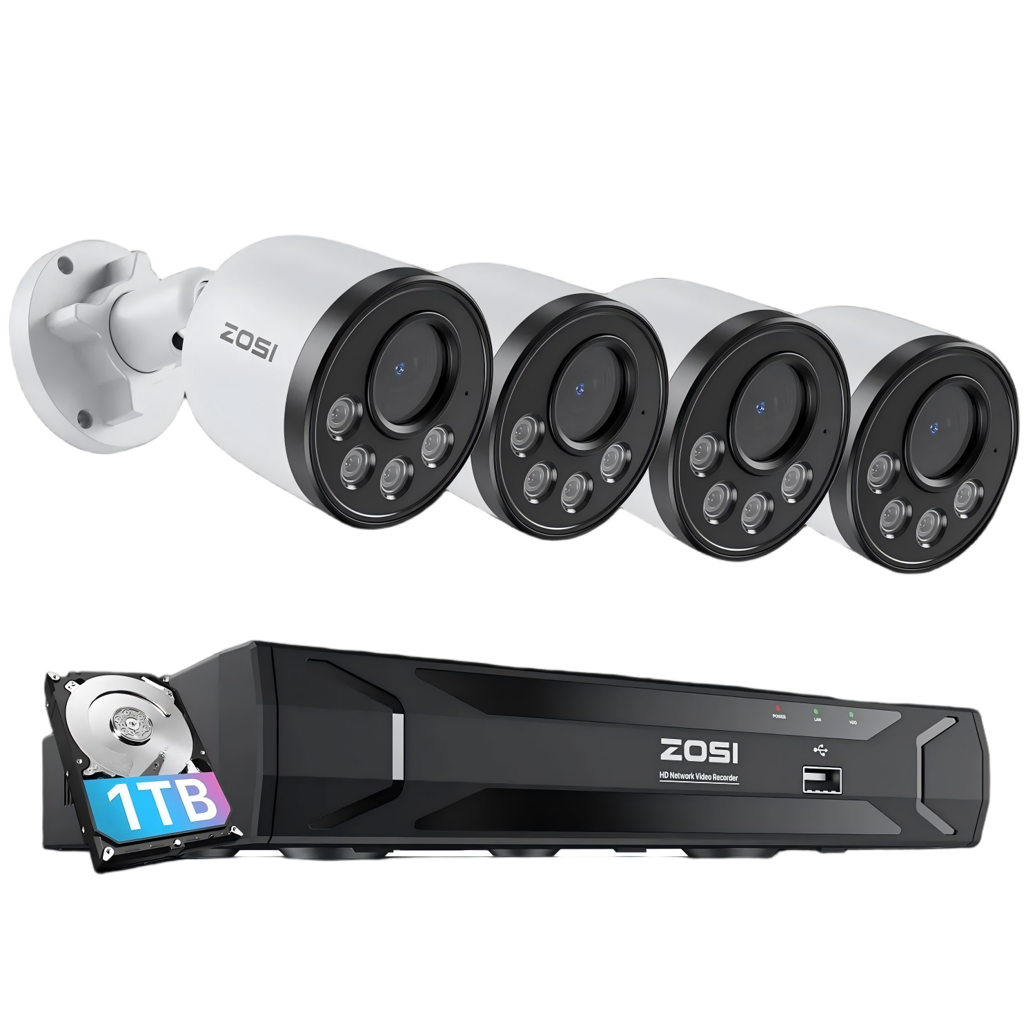 5MP 8CH PoE NVR Security System - 8Cam C180 & 2TB HDD - ZR08UC +