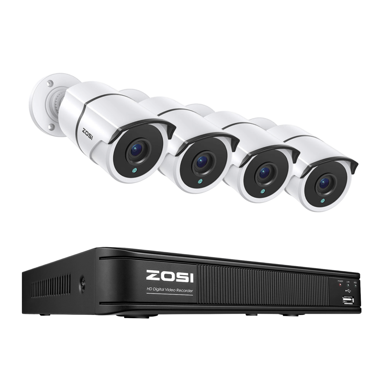 C261 2MP 8CH HD-TVI Security Camera System | One-Way Audio | ZOSI C261 2MP 8CH HD-TVI Security Camera System | One-Way Audio | ZOSI