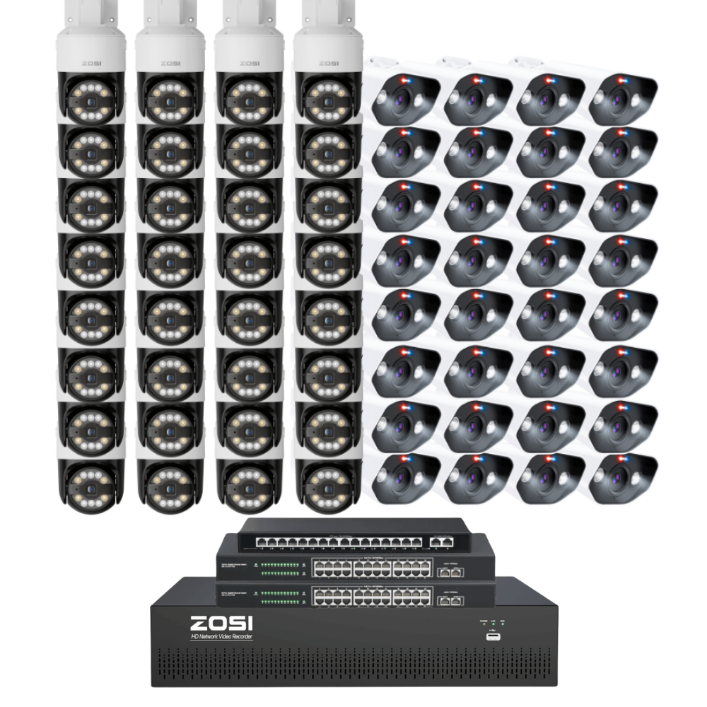 Includes 16TB]C296/C182 64 Channel PTZ 4K PoE Security Camera