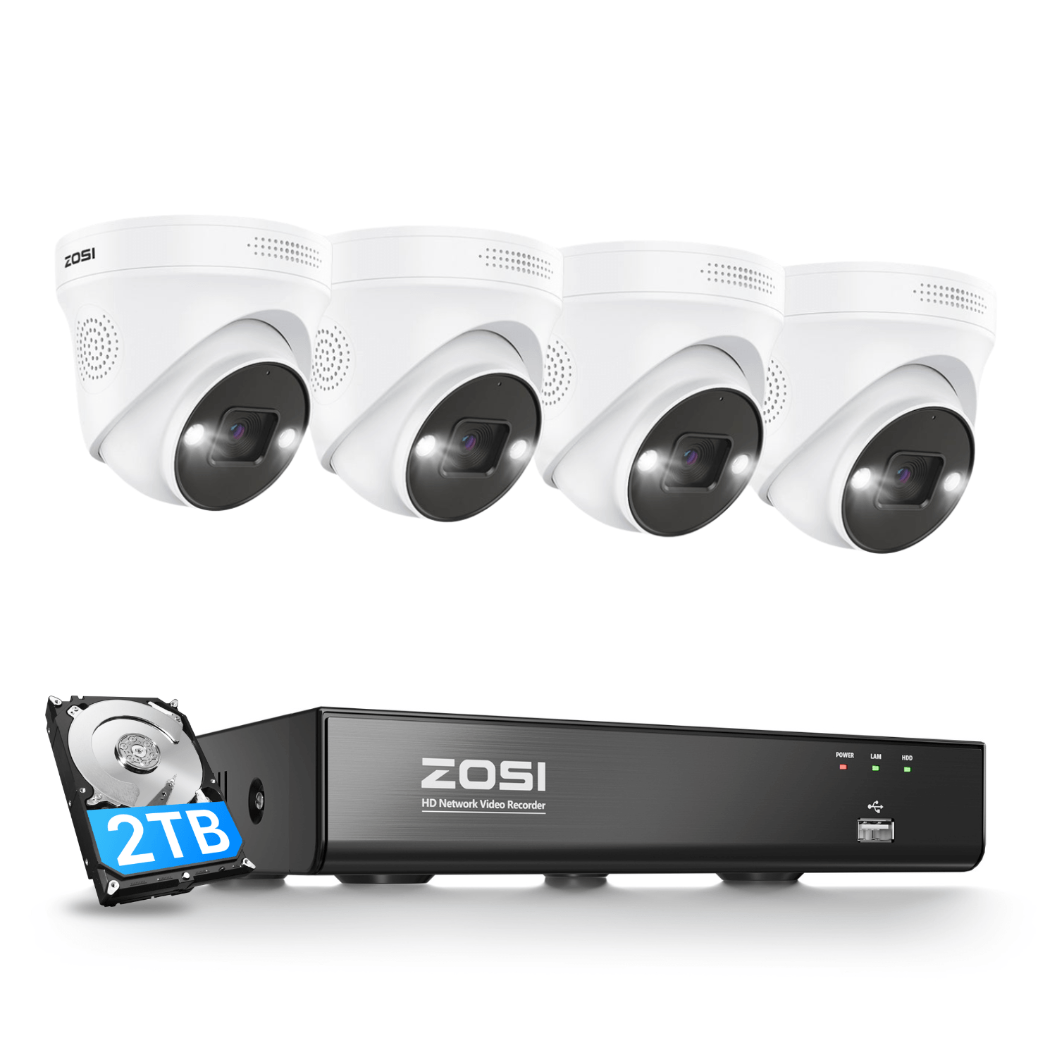 C225 4K 8CH PoE Security Camera System | Starlight Night Vision