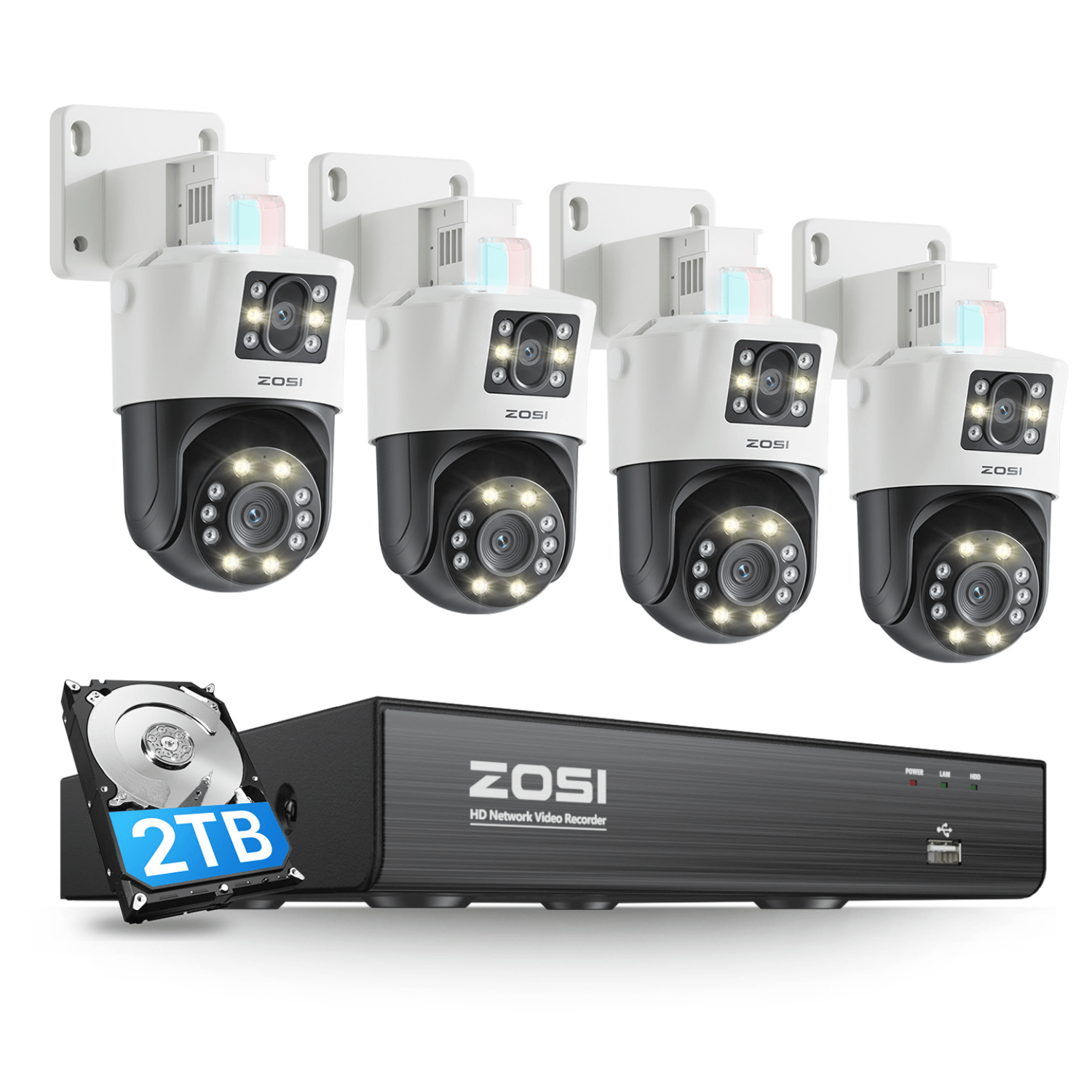 ZOSI C298 Dual Lens Kit - 4K 8-Channel PoE Security System with