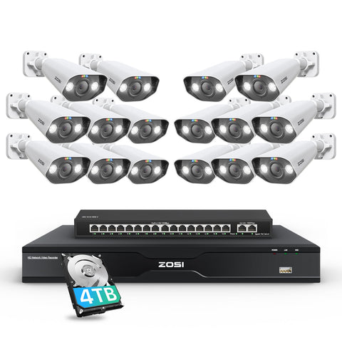 C182 32 Channel 4K PoE Security Camera System for Business + Up To 16TB HDD