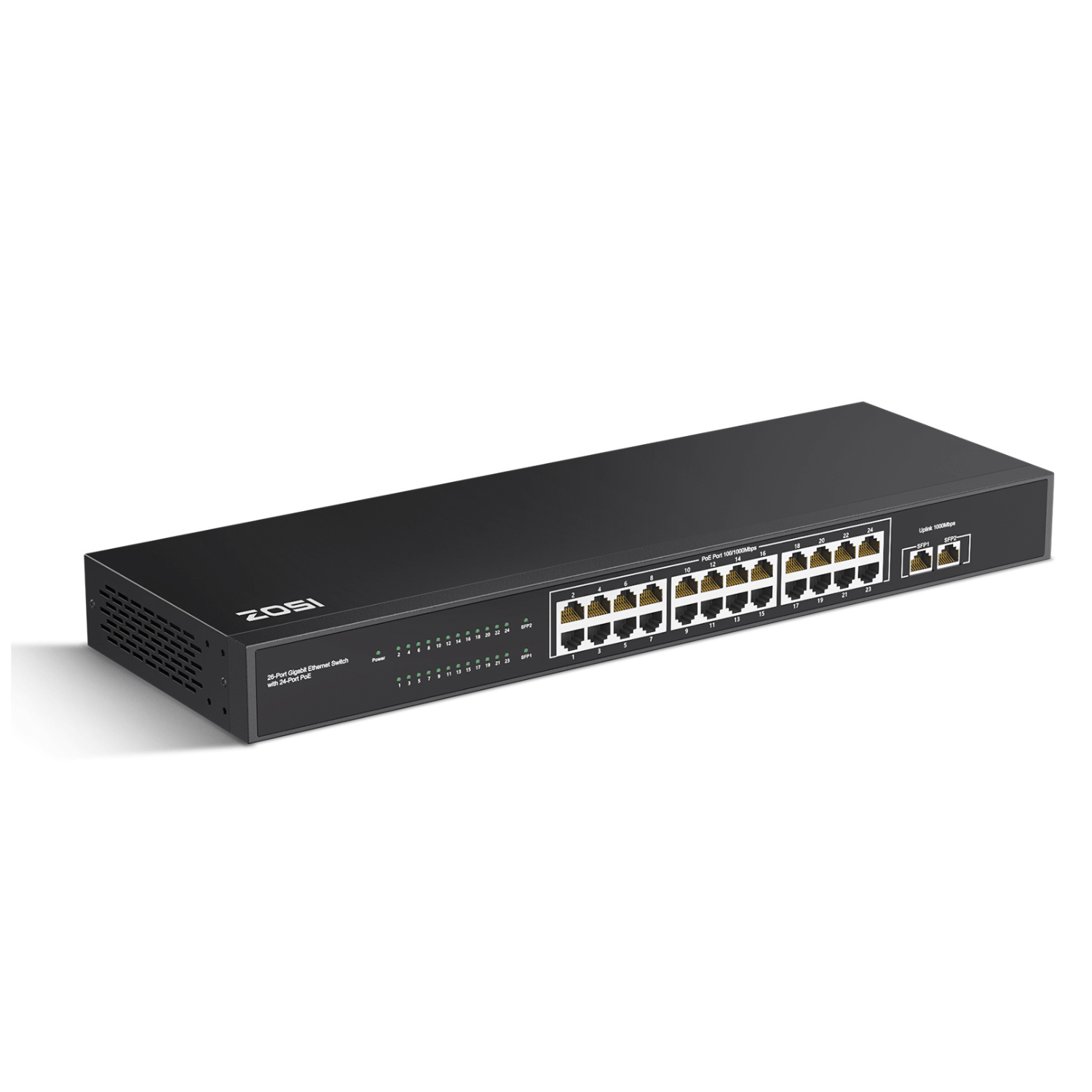 24 Port/16 Port/8 Port Gigabit PoE Switch - Zosi