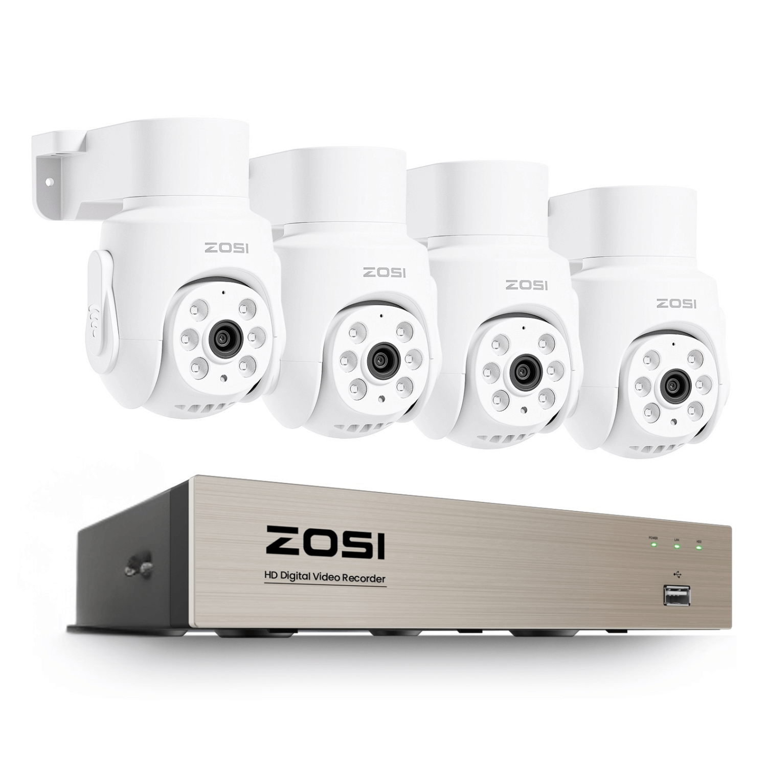 C280 2MP Pan Tilt Security Camera System | One-Way Audio | ZOSI