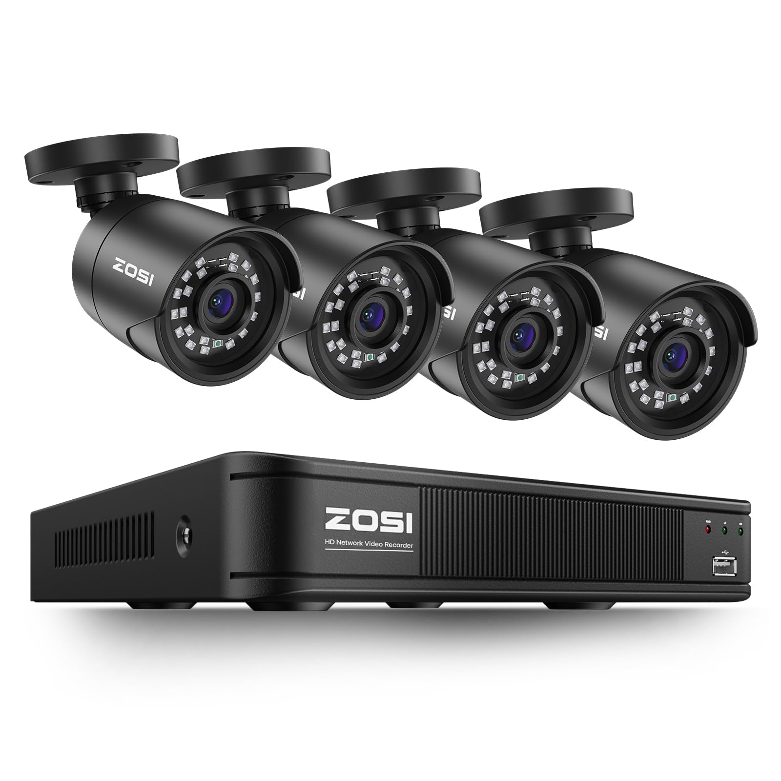 Zosi 2MP 8CH DVR & C106 Camera - Analog Security System - ZR08VN +