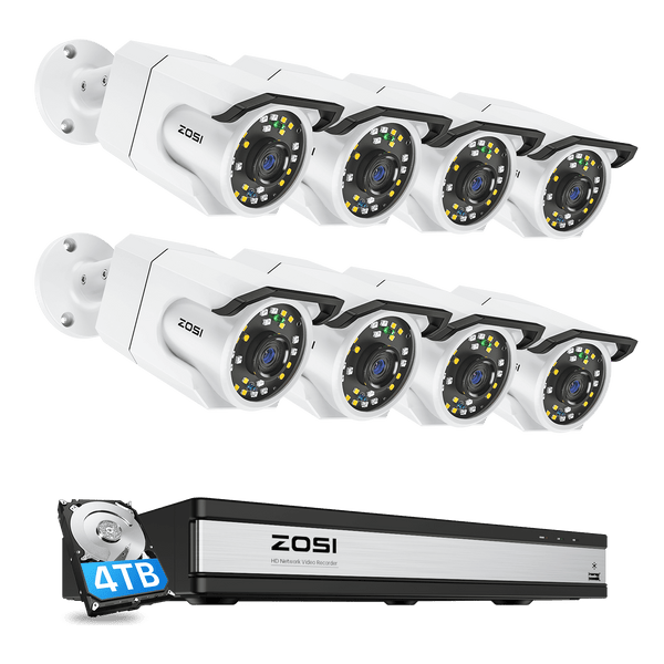 C105 4K 16 Channel Security System + Up to 16 Cameras + 4TB Hard Drive