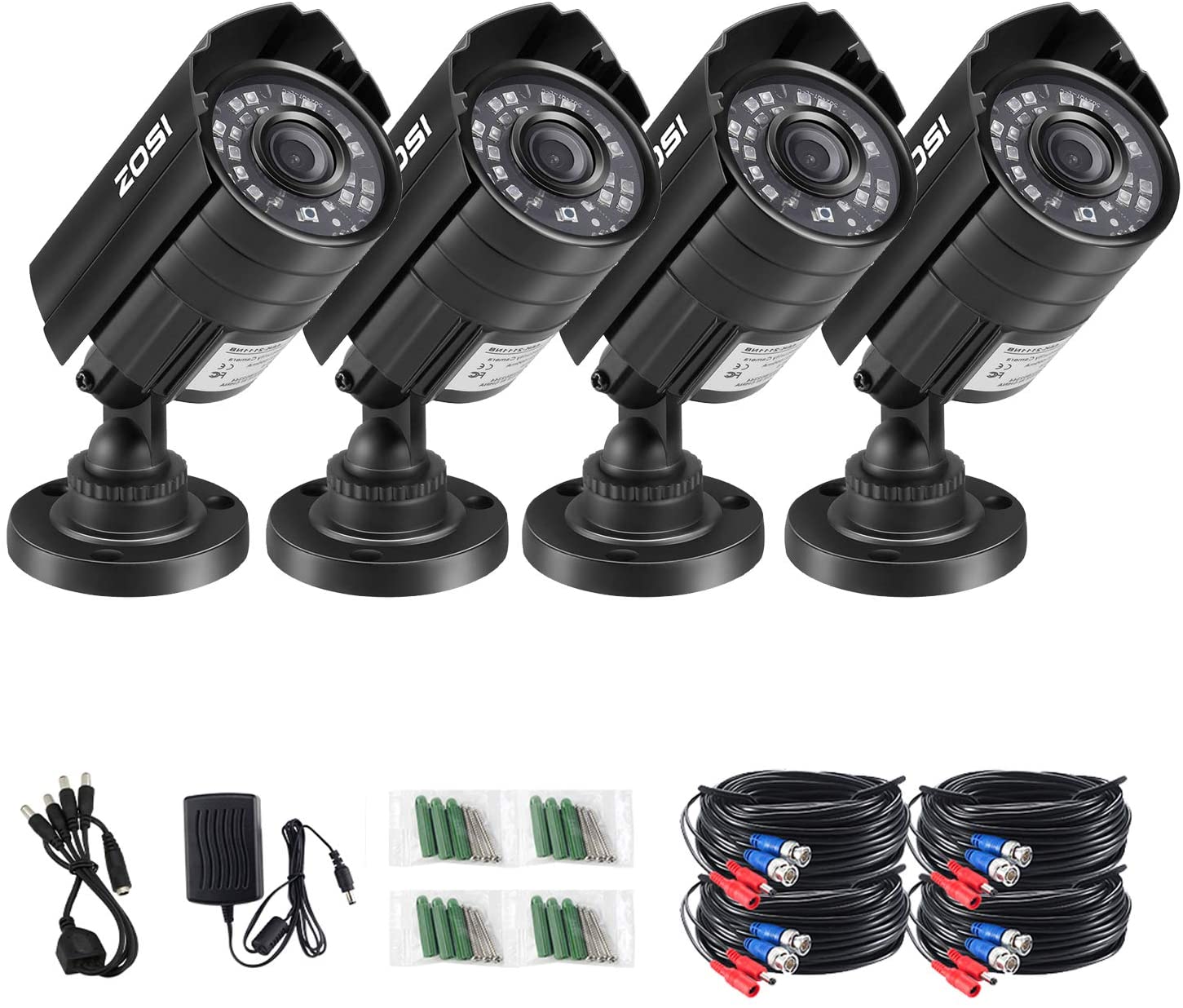 4Pack CCTV Security Camera For Analog Surveillance DVR - ZG2112B
