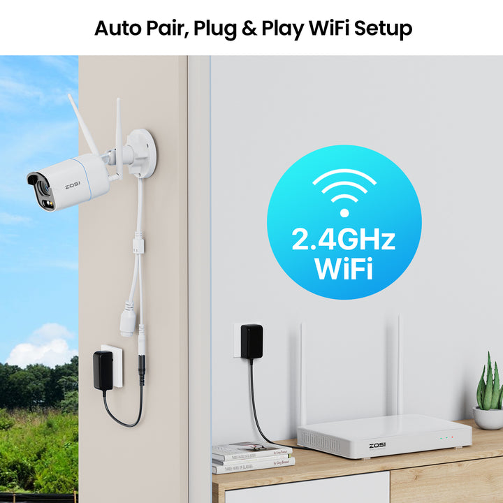 C186 4MP Wireless WiFi Security System Up to Cameras 2TB