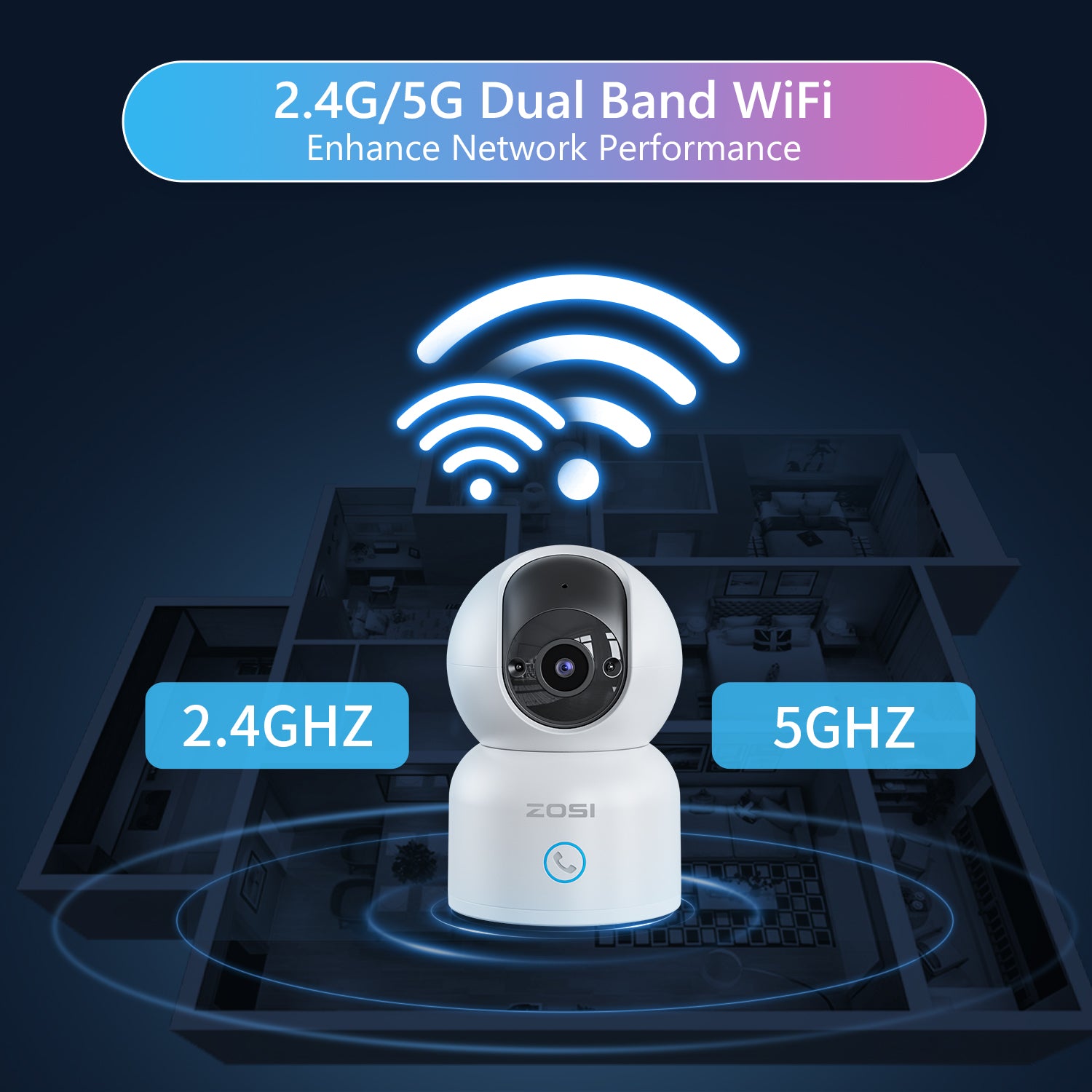 HD WiFi Monitoring Bundle: C296 5MP Outdoor Camera & C518 3MP