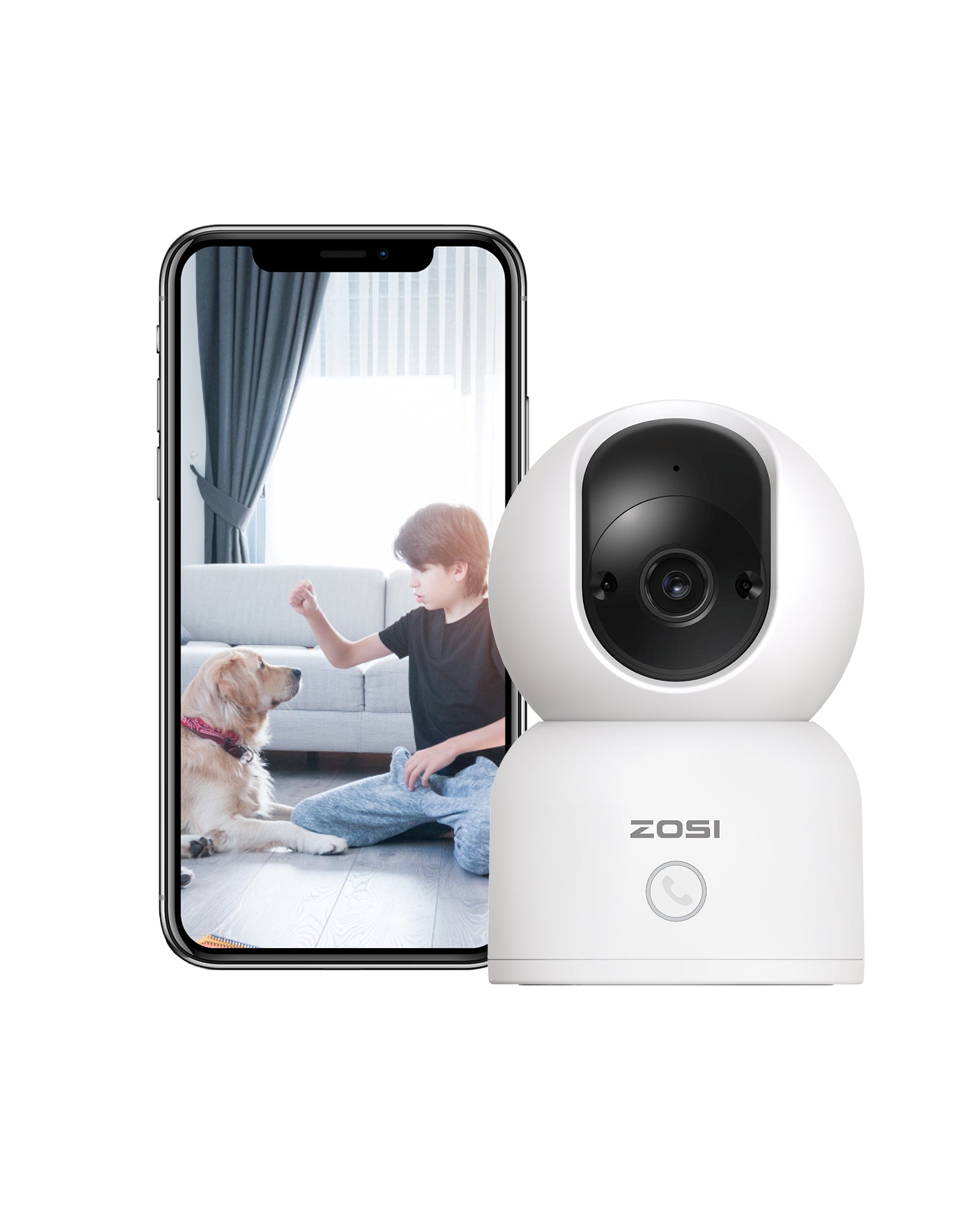 C518 4MP 2.4GHz/5GHz WiFi Security Camera + Max 256GB Local Storage - Zosi