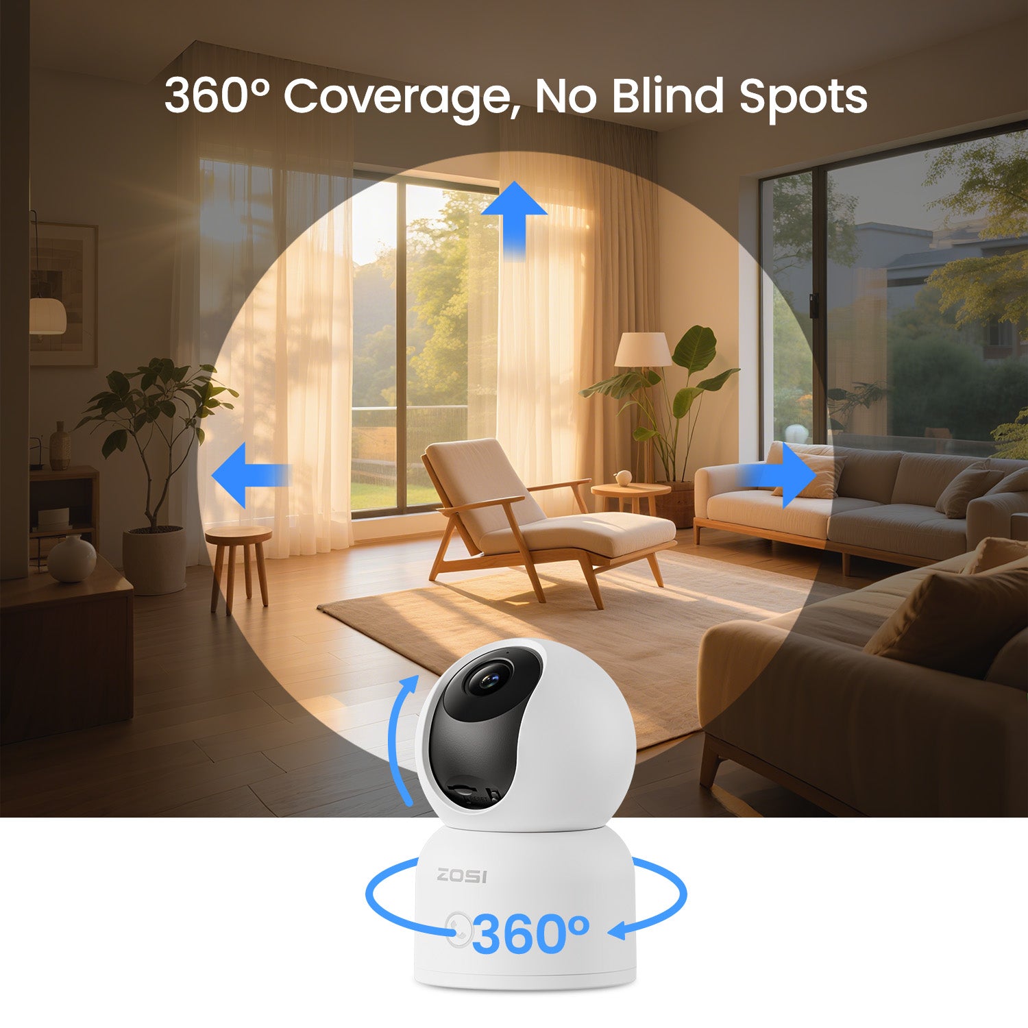 C518 4K 8MP PTZ 2.4GHz/5GHz WiFi Security Camera + 64GB Local