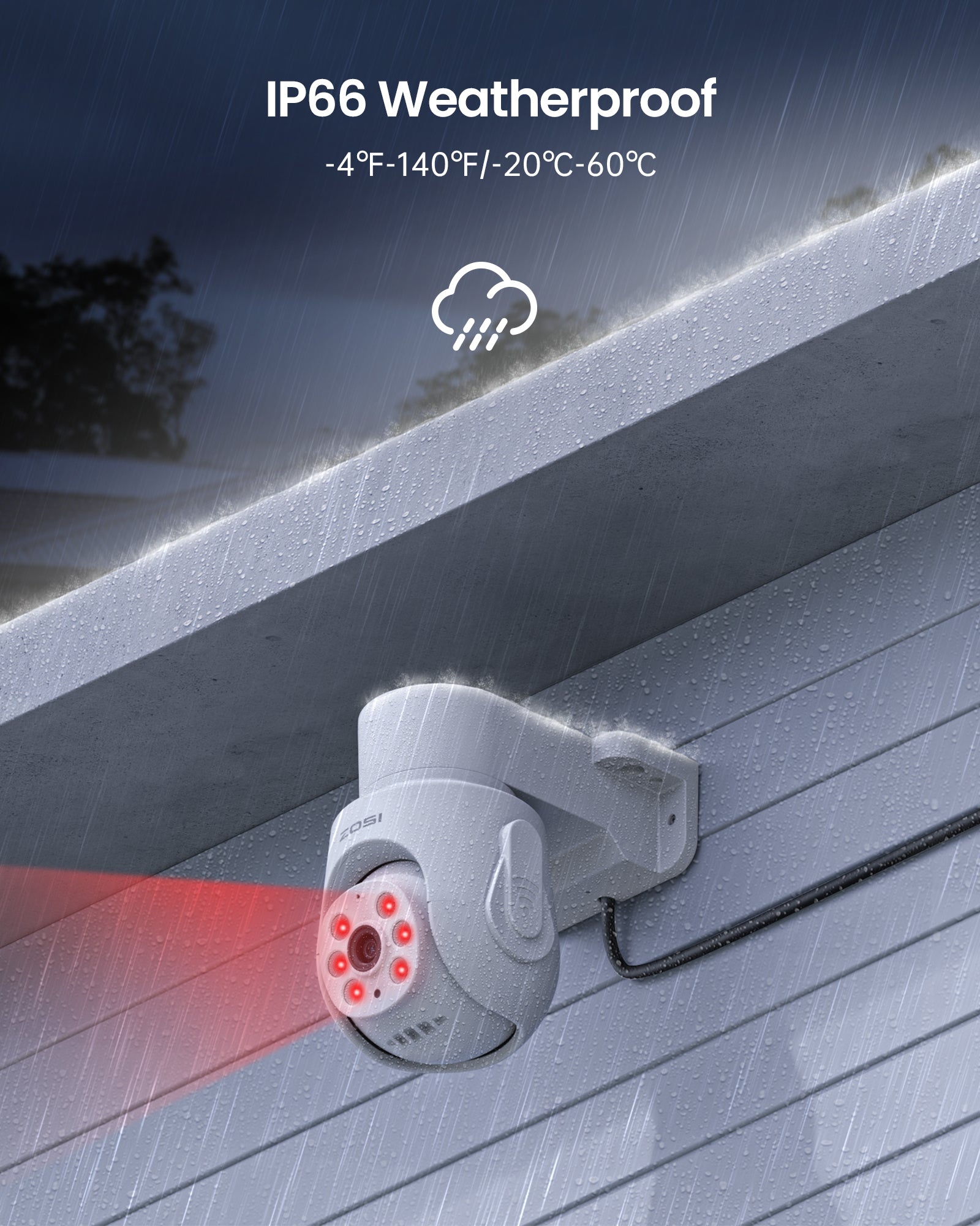 C280 5MP 8CH PTZ Security System with Audio + 500G HDD - Zosi