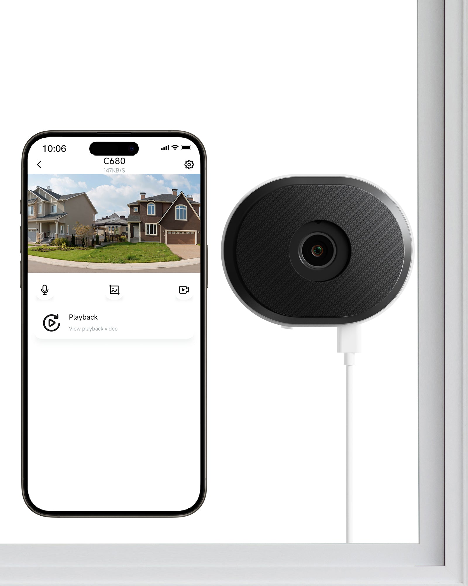 C680 3MP Window Camera with Color Night Vision | Work with ZOSI NVR - Zosi