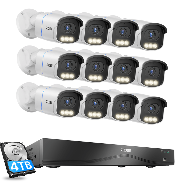 C186A 4K 16 Channel True Color Night Security System + 16CH PoE