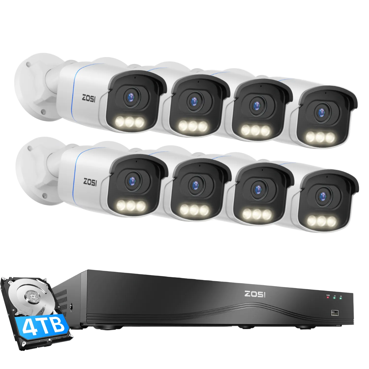 ciscoLaputaセット C186A 4K 16 Channel True Color Night Security System + 16CH PoE