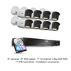 C186A 4K 8 Channel PoE Security System with Full-Color Night + 2TB/4TB Hard Drive