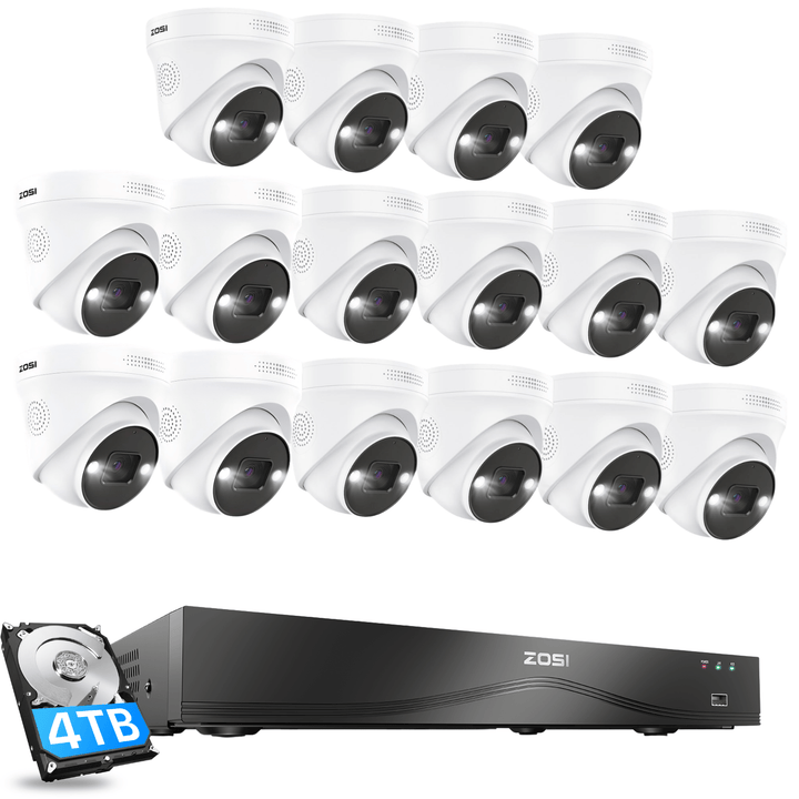 C225 4K 16CH PoE Security System | 32-Camera Capable NVR Dual Disk