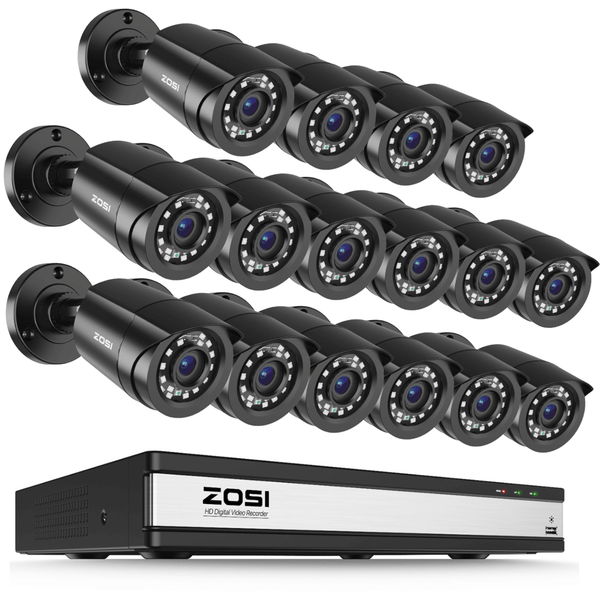 C106 16-Channel 1080p DVR Security Camera System + 2TB/4TB Hard Drive