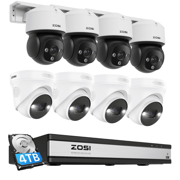 C186A/C225/C290M 4K 16CH PoE Security Camera System + 16CH PoE NVR