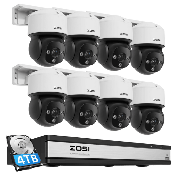 C290 4K PTZ PoE Security Camera System + 4K 16CH PoE NVR + 4TB Hard Drive