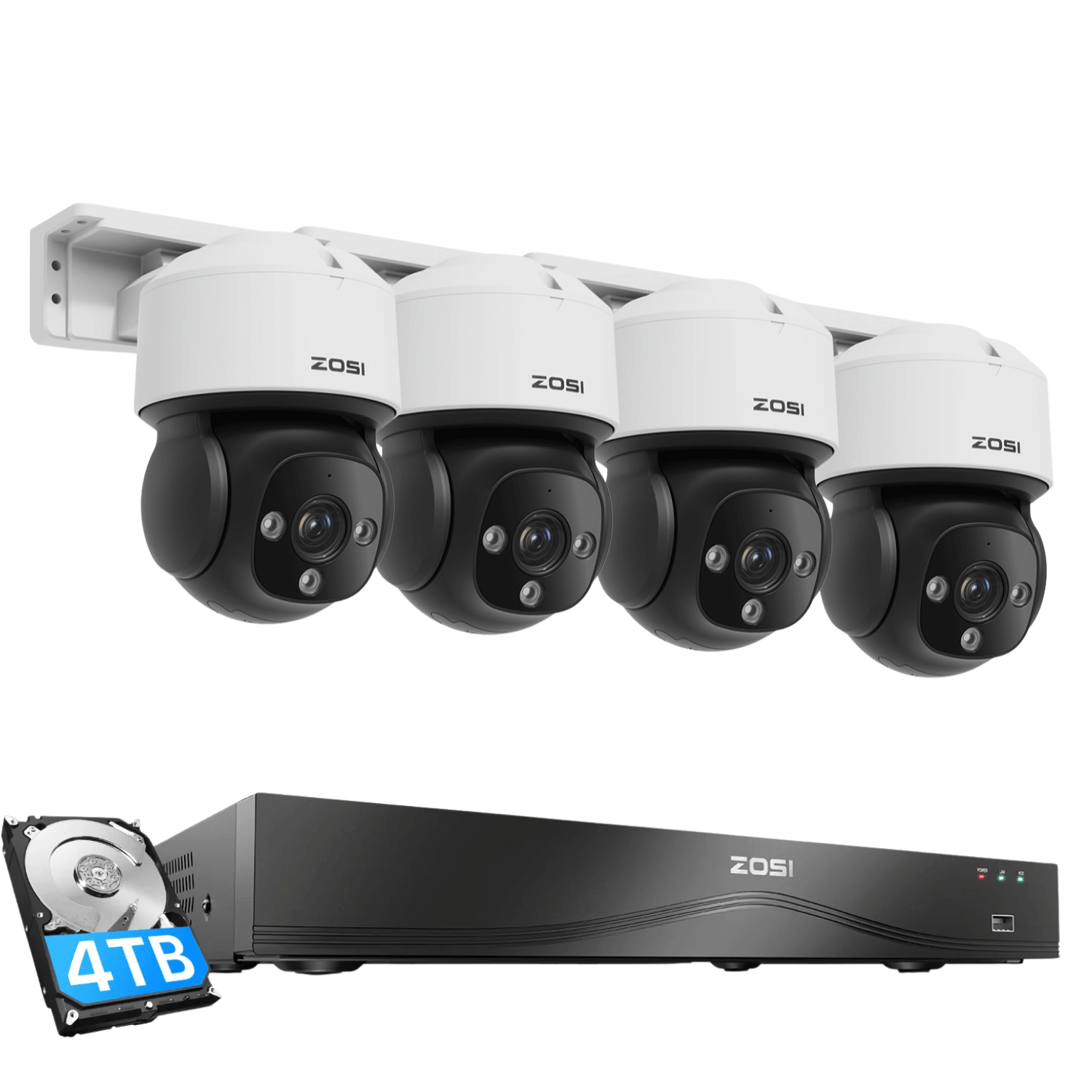C290M 4K PTZ PoE Security Camera System + 4K 8CH PoE NVR + 2TB