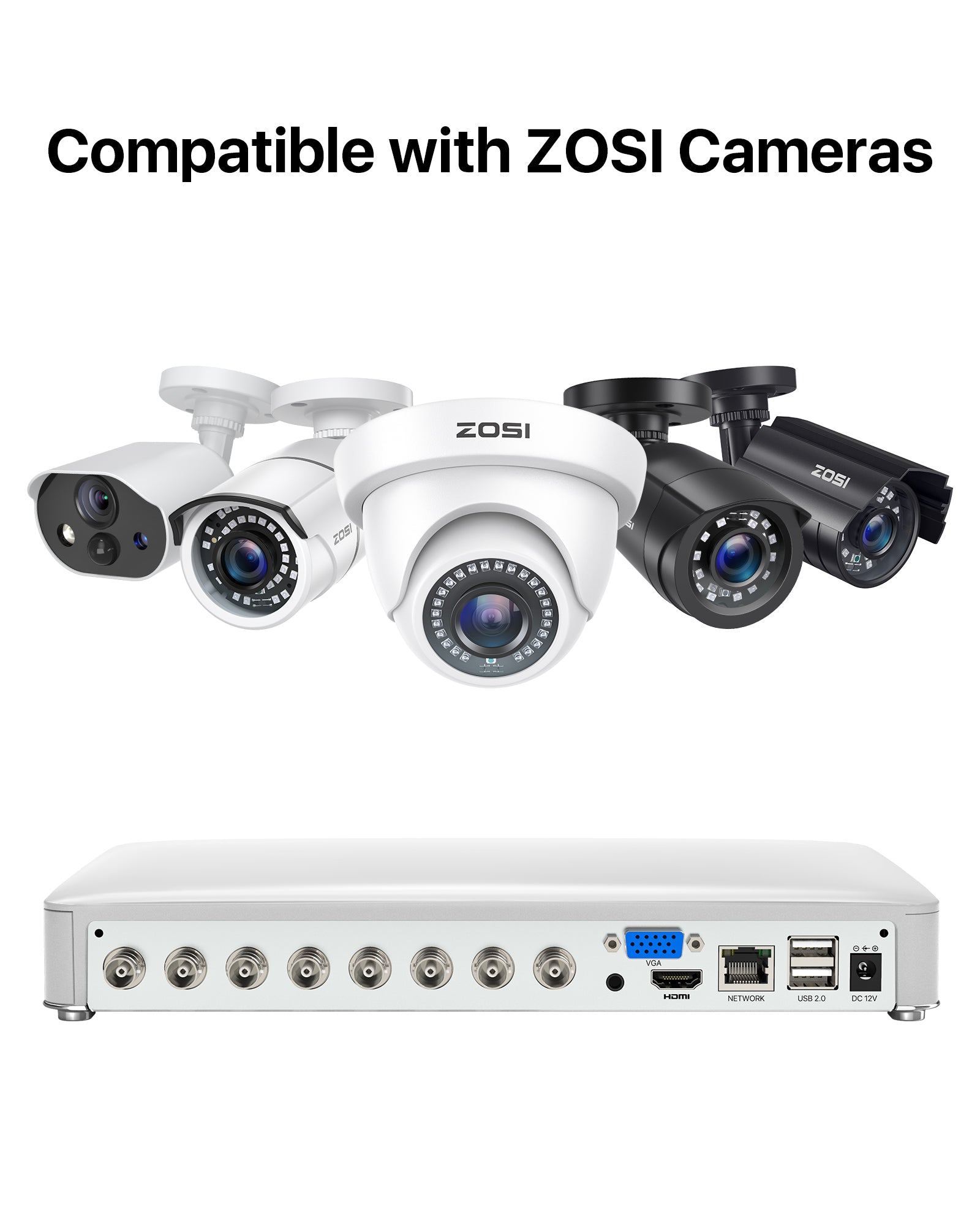 1080P 8 Channel DVR, Video & Audio Record | ZR08AU | ZOSI Official