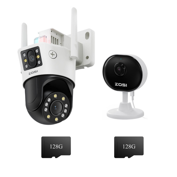 C688 2MP Indoor WiFi Camera + C298 Max Dual Lens WiFi Camera