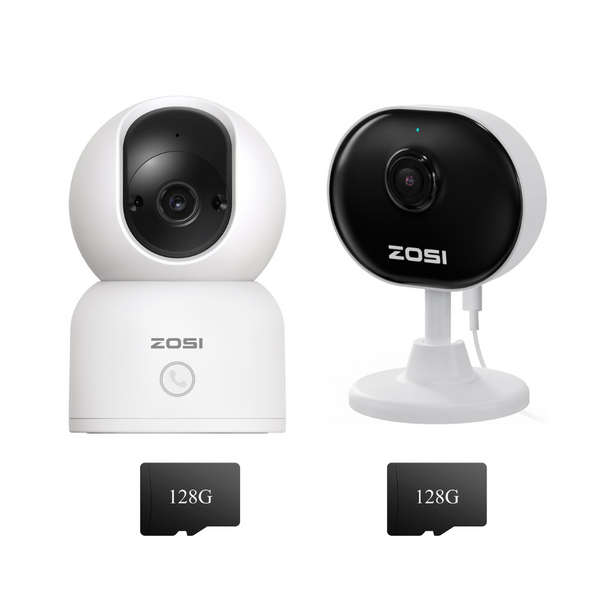 C688 2MP WiFi IPC Camera + C518 3MP WiFi Indoor Camera + 2* 128GB Card