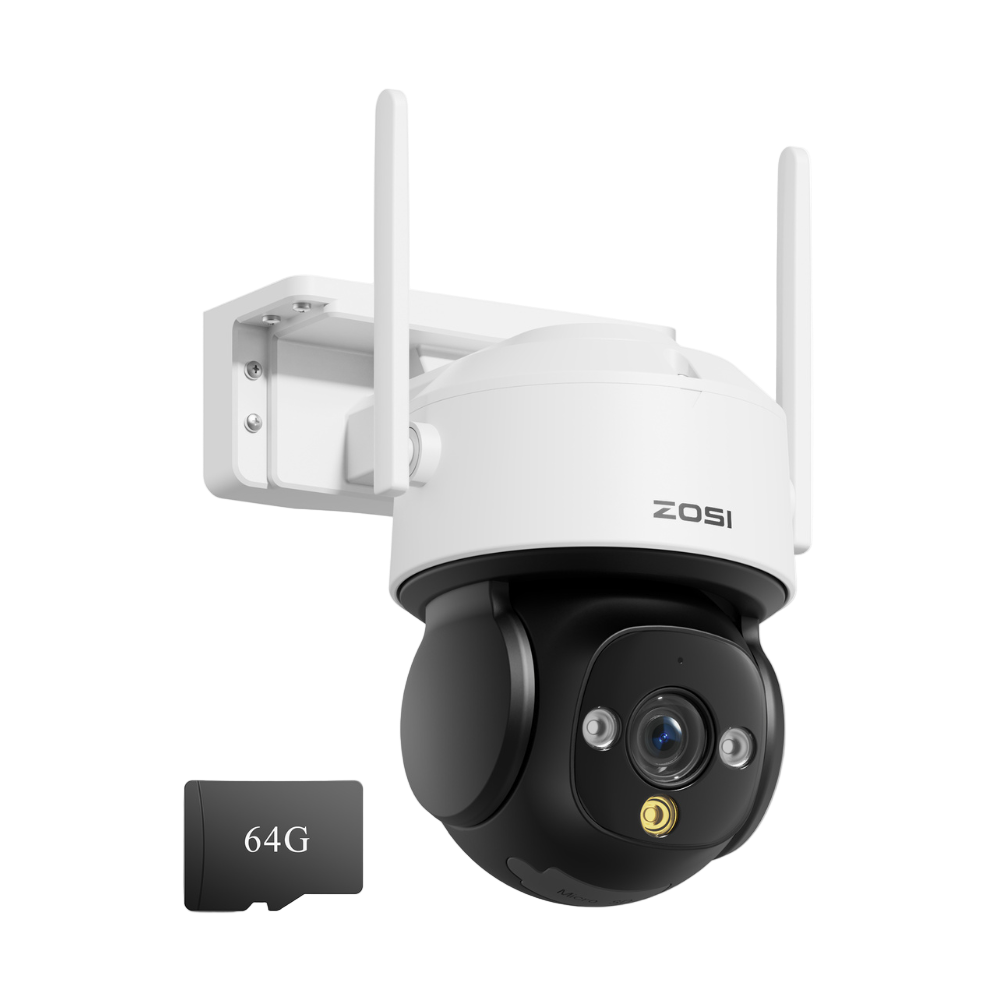 C290 4K PTZ WiFi Security Camera + Built-in 64GB Memory Card - Zosi