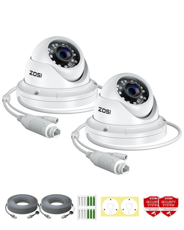C429 2pack/4pack 5MP Add-on PoE Camera + 60ft Ethernet Cable
