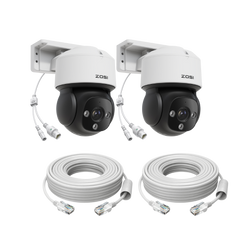 C290M 2pack/4pack 4K UHD PT PoE Camera + 60ft Ethernet Cable