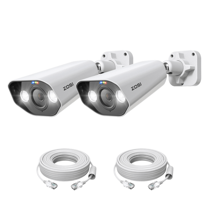 C182 4K Active Deterrence PoE Camera | Red & Blue Flashing Light