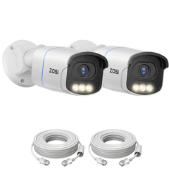 C186A 2pack/4pack 4K PoE Camera with Full-Color Night + 60ft Ethernet Cable