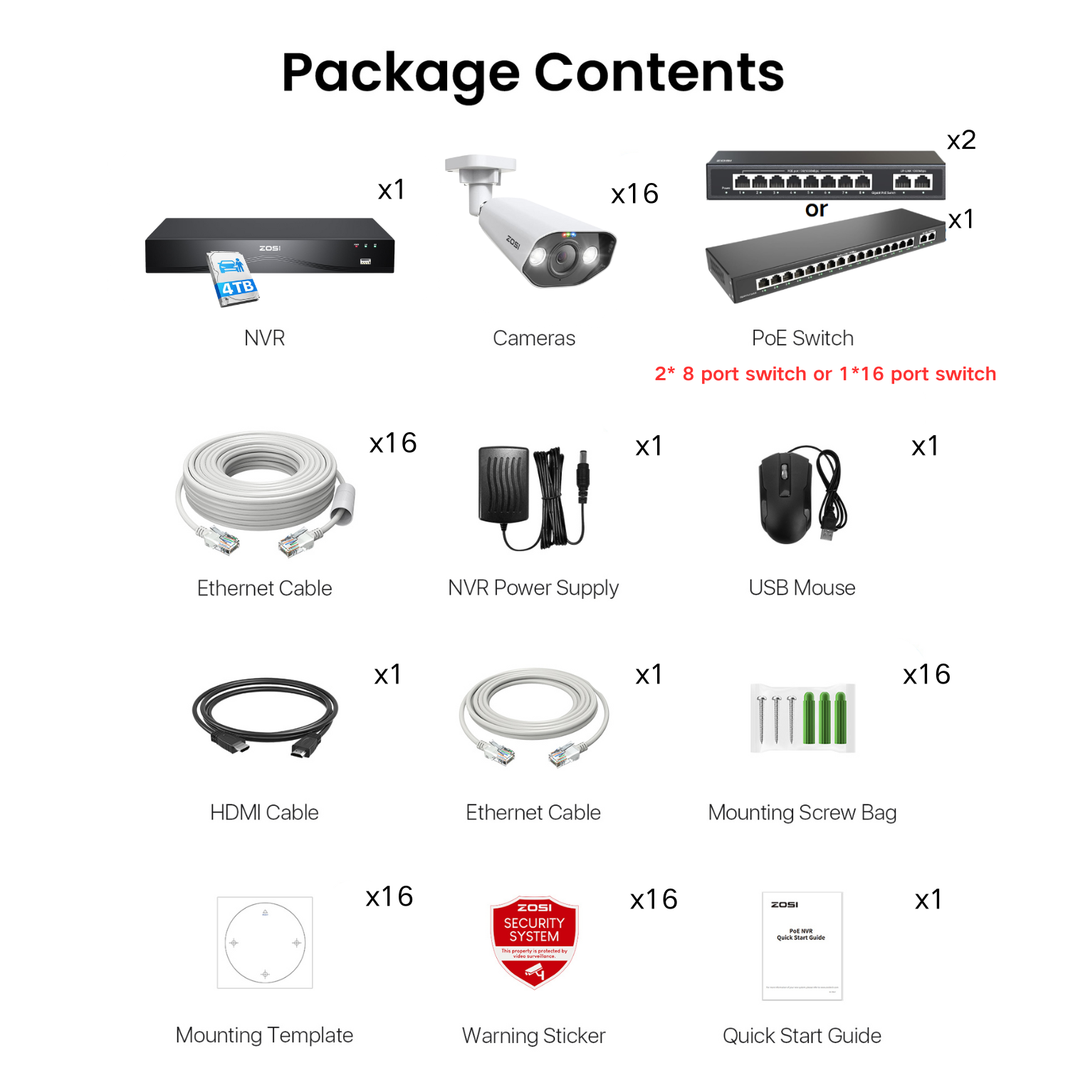C182 32 Channel 4K PoE Security Camera System for Business + Up To