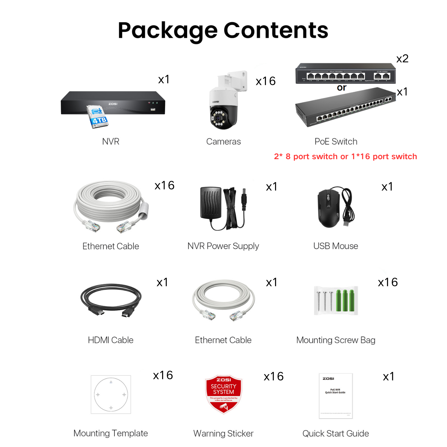 C296B 32 Channel 4K PT PoE Security Camera System for Business +