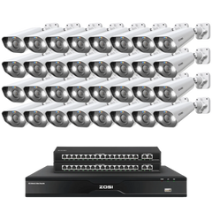 [4TB/8TB/16TB] C182 32 Channel 4K PoE Security Camera System for Business