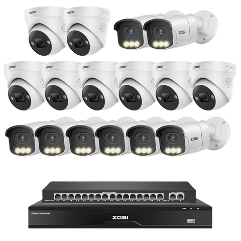 C225/ C186 32 Channel 4K PoE Security System for Business + Optional 4TB/8TB HDD