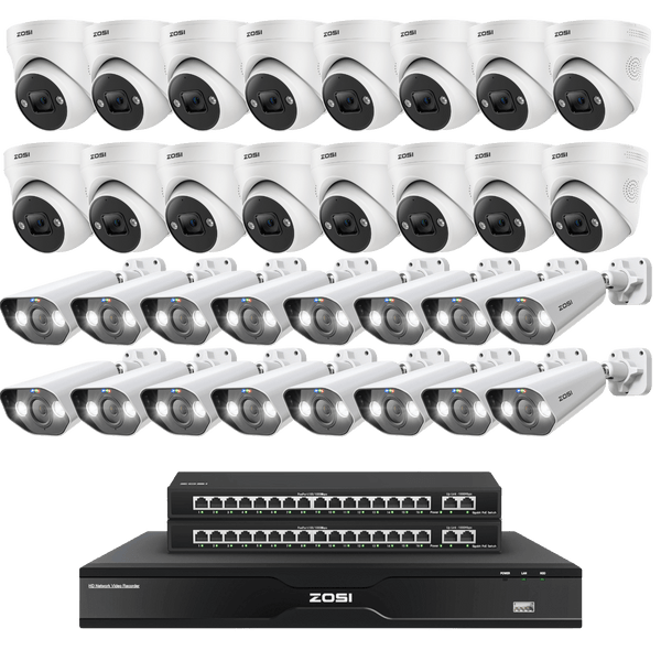 C225/ C182 32 Channel 4K PoE Security System for Business + Optional 4TB/8TB HDD