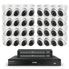 C225 32-Channel 4K PoE Security Camera System + 4TB/8TB HDD