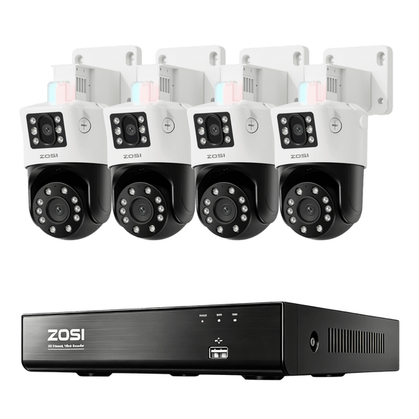 【Pre Sale】C298Max 10MP Dual-Lens PoE Security System(5MP+5MP) + 8CH 4K PoE NVR with 2TB Hard Drive