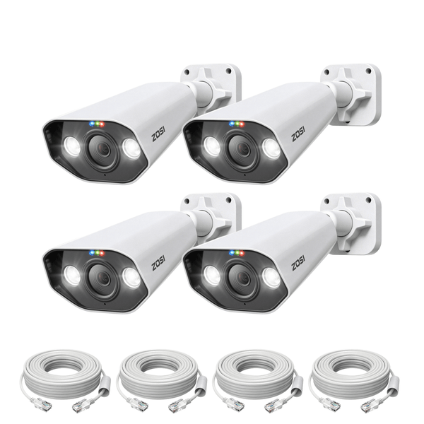 C182 4K PoE Camera with Smart Active Deterrence + 60ft Ethernet Cable